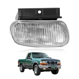 HECASA Front Right Fog Light w/Bulb Compatible with 1998 1999 2000 Ford Ranger Replacement for FO2593198 YL5Z15200AA Front Bumper Fog Lamp Clear Lens Passenger Side