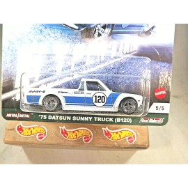 Hot Wheels 2021 Hot Wheels Premium Hyper Haulers 5/5 '75 DATSUN SUNNY TRUCK B120 Real Rider
