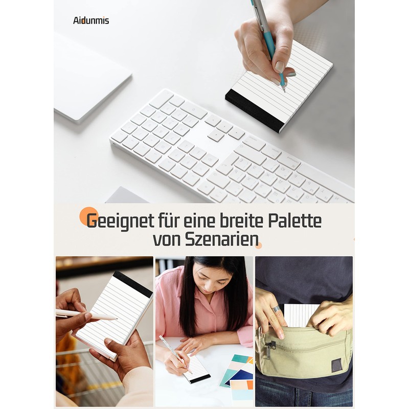 Notepad Small A7 Pack of 8 Notepad A7 Lined Mini