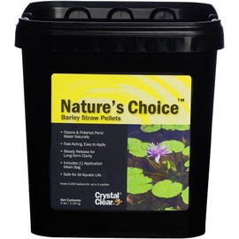 CrystalClear Nature's Choice Barley Straw Pellets, Natural Clarifier to Clear Cloudy Outdoor Ponds, Fountains & Water Gardens, Koi Fish Safe, 5 lbs