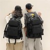 Men Women Student Bag New School Bag Casual Black Student Backpack Black 2ea