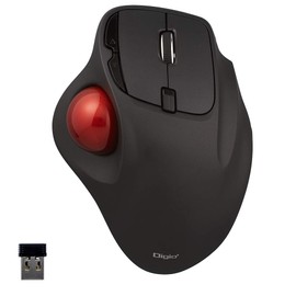 Nakabayashi Z8645 Digio2 Mouse Wireless Trackball 5 Button Optical Black