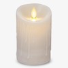 Luminara Wax Drip Flameless LED Candle, White 3" x 4.5",
