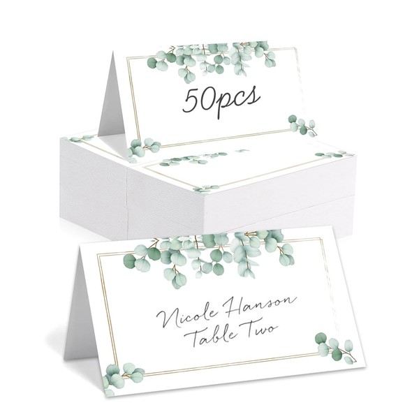 Place Cards for Table Setting, 2” x 3.5" Folding Tent