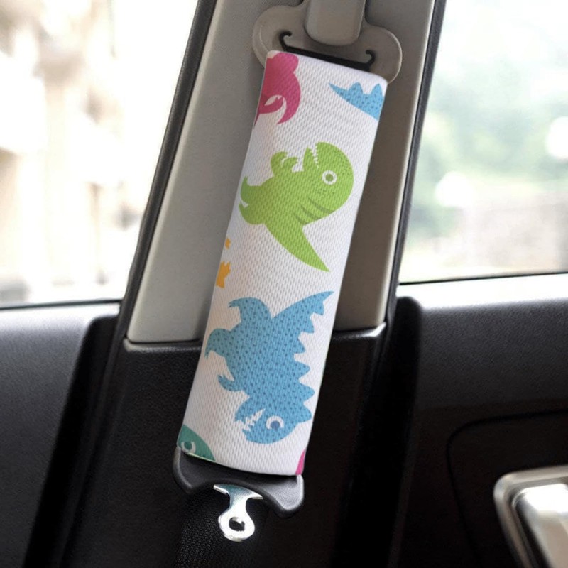 Pack of 2 Dinosaur Children Boys Seat Belt Protector Seat