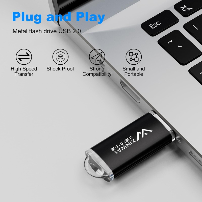 XinwaY Memory Stick 8GB USB Flash Drive Thumb Drives Data
