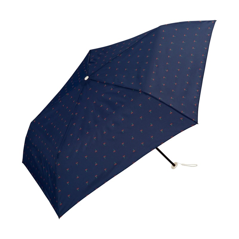 Wpc. AL02-024 Air-Light Rain Umbrella, Cherry Mini, Navy, 21.7 inches