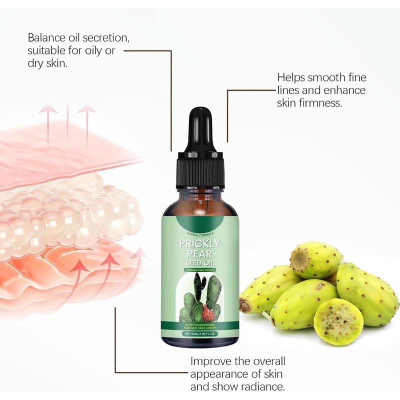 Aceite semilla pera espinosa, multiuso cuidado piel seca 100% aceite