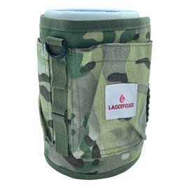 LAGERFEUER Bottle Wet Tissue Cover Tubular Paracord with Handle Elleair Outdoor Camping BBQ (Camouflage)