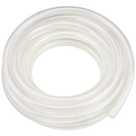 1/2" ID x 3/4" OD - 50 Ft High Pressure Braided Clear PVC Vinyl Tubing Flexible Vinyl Tube, Heavy Duty Reinforced Vinyl Hose Tubing, BPA Free and Non Toxic