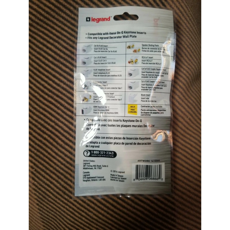 Legrand - OnQ Home Office & Theater, Decorator Outlet Strap,