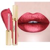 Depuplum Red Lipsticks for Women Metallic Lipstick Long Lasting Non