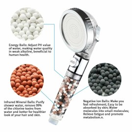 premiumwire 15 Stage Shower Head Filter Purifier Extra Filter Cartridge for Hard Water - Showerhead with filter