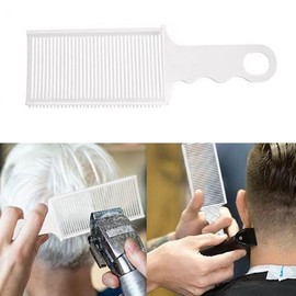 Barber Hair Clipper Guide Comb and Brush Set White 1pc 5ea
