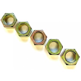 Brighton 7/8-14 GRADE 8 HEX NUT - YELLOW ZINC PLATED - UNF- 5 PIECES PER PACK