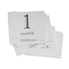 Baby Monthly Card Shadow Monochrome (L-format)