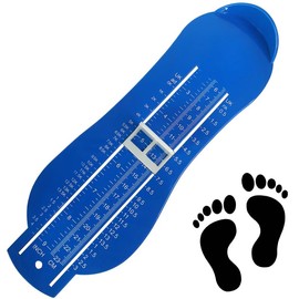 BRITECO Foot Measure Device - Durable & Portable Shoe Size Measuring Tool for Children, Accurate Foot Length Measurement for Shoe Fitting, Easy-to-Use Foot Measuring Gauge - Blue