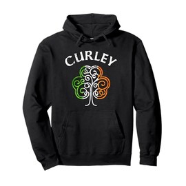 Curley Irish Family Name Pullover Hoodie