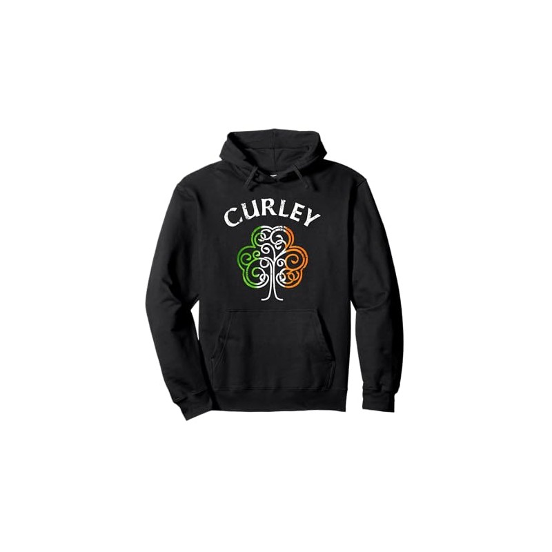 Curley Irish Family Name Pullover Hoodie