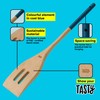 Tasty Wooden Slotted Turner Spatula with Bevelled Front Edge, Heat-Resistant