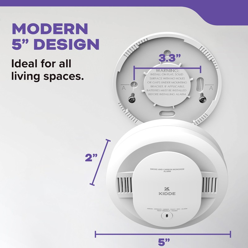 Kidde Smoke & Carbon Monoxide Detector, AA Battery Powered, Voice