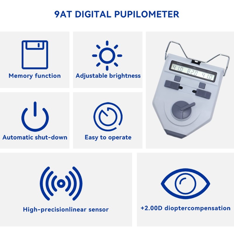 AISITESY Pupilometer Optics Digital Partial Discharge Meter Pupil Distance Meter