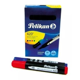 Pelikan  Marcador Permanente Rojo 440 Pelikan  Caja C/ 10 Pz