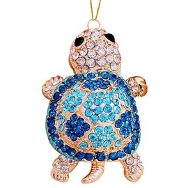 Sea Turtle Ornament,Rhinestone Turtle Christmas Tree Ornaments,Beach Themed Christmas Ornament,Ocean Ornaments 2025,Sea Turtle Gifts for Women