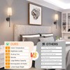 Aipsun 2 Packs Black Battery Operated Wall Sconce, Modern Rechargeable