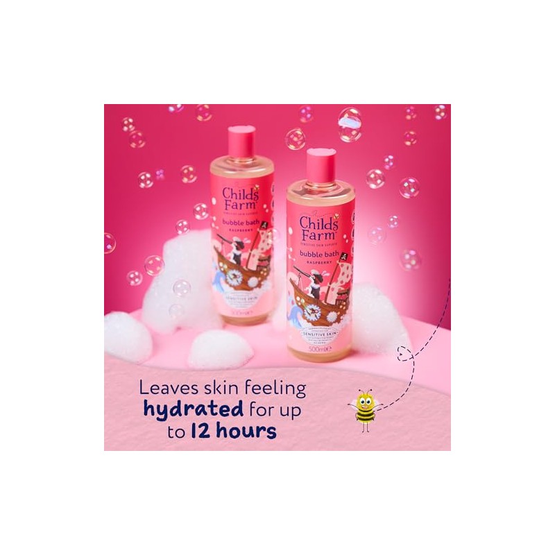 Childs Farm Kids Bubble Bath, Raspberry | Gently Cleanses &