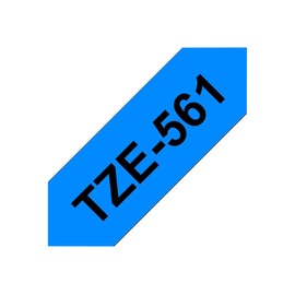 Brother TZe-561 Labelling Tape Cassette, Black on Blue, 36 mm (W) x 8 m (L), Laminated, Brother Genuine Supplies