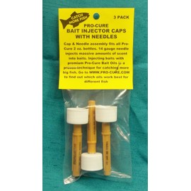 Pro-Cure Bait Injector Needles with Cap (Pack of 3), 2 Ounce