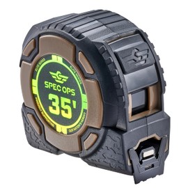 Spec Ops Tools 35-Foot Elite Series Magnetic Tape Measure, 1 1/4" Double-Sided Blade, 12 Feet of Stand Out, Military-Grade Composite Case, 3% Donated to Veterans