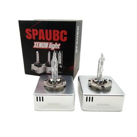SPAUBC D5S HID Bulbs, 6000K Cool White, Xenon Headlight Bulbs, Waterproof Design with Metal Stents Base, 35W, Low/high Beam, Pack of 2