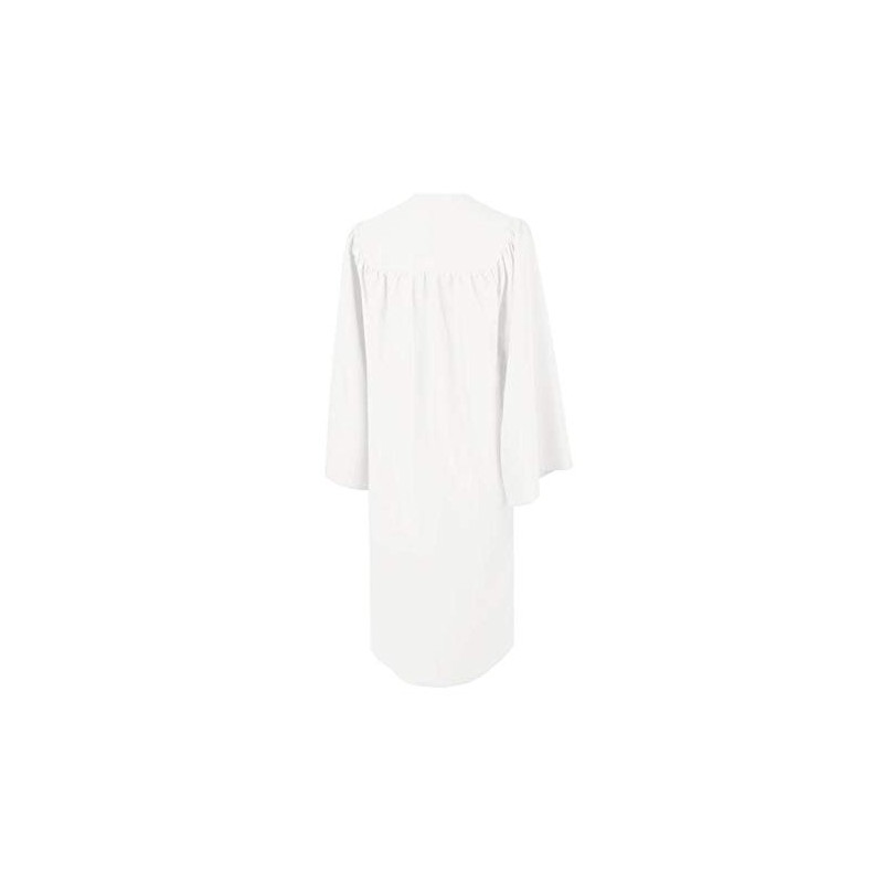 CLERKMANS White Cap & Gown & Tassel Package - High