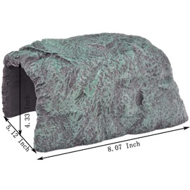 JMESTOHP Reptile Rock Hideout Resin Reptile Hides and Caves for Geckos Lizards Frogs Turtles Snakes Bearded Dragon Tank Habitat Decor Tortoise Fish Hide Away