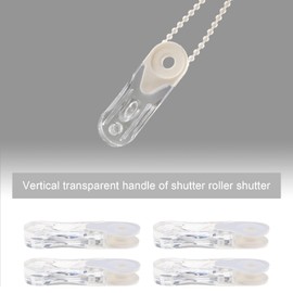 SING F LTD 4PCS Blinds Handles Curtain Cord Weights Pull String Pendants for Vertical Blind Roller Blinds Drapes Window Shutter Clear Plastic Safety Handle