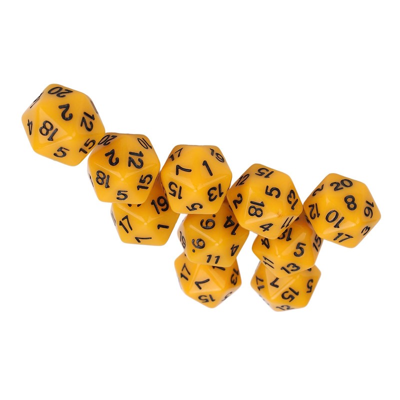 Polyhedral Dice Set, 10 Pieces D20 Polyhedral Dice, 20 Sided