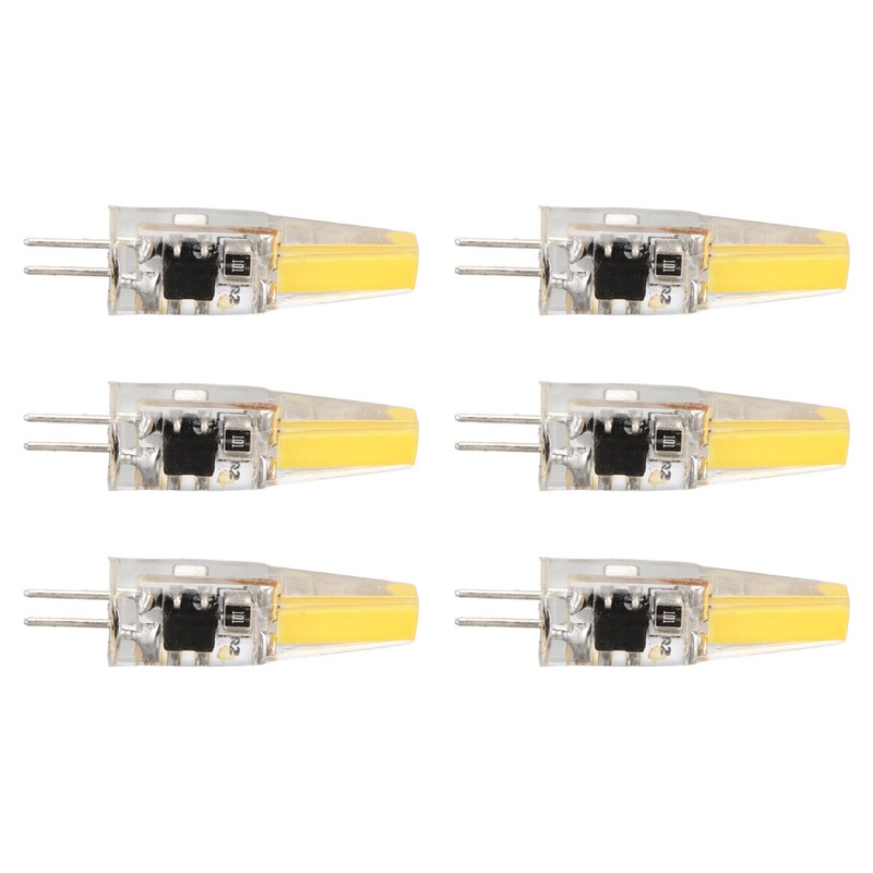 6 Pcs 6W 500LM G4 Bulb LED COB Silica Gel