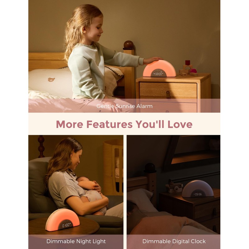 Momcozy DreamSync™ Baby Sound Machine, Night Light, APP Control Baby