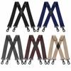 Heavy Duty X-Back Suspenders for Men – Adjustable 4-Hook Elastic