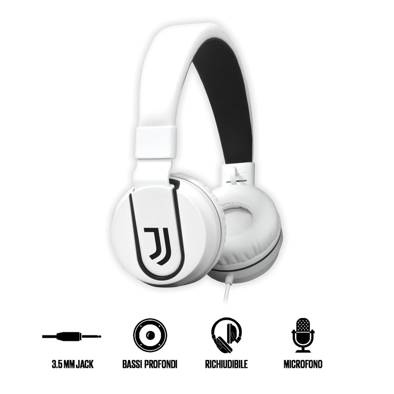 TECHMADE Juventus Football Kopfhörer mit Mikrofon | ON-Ear | mit