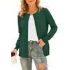 DEARCASE Women's Long Sleeve Open Front Knitted Cardigans Button Crew