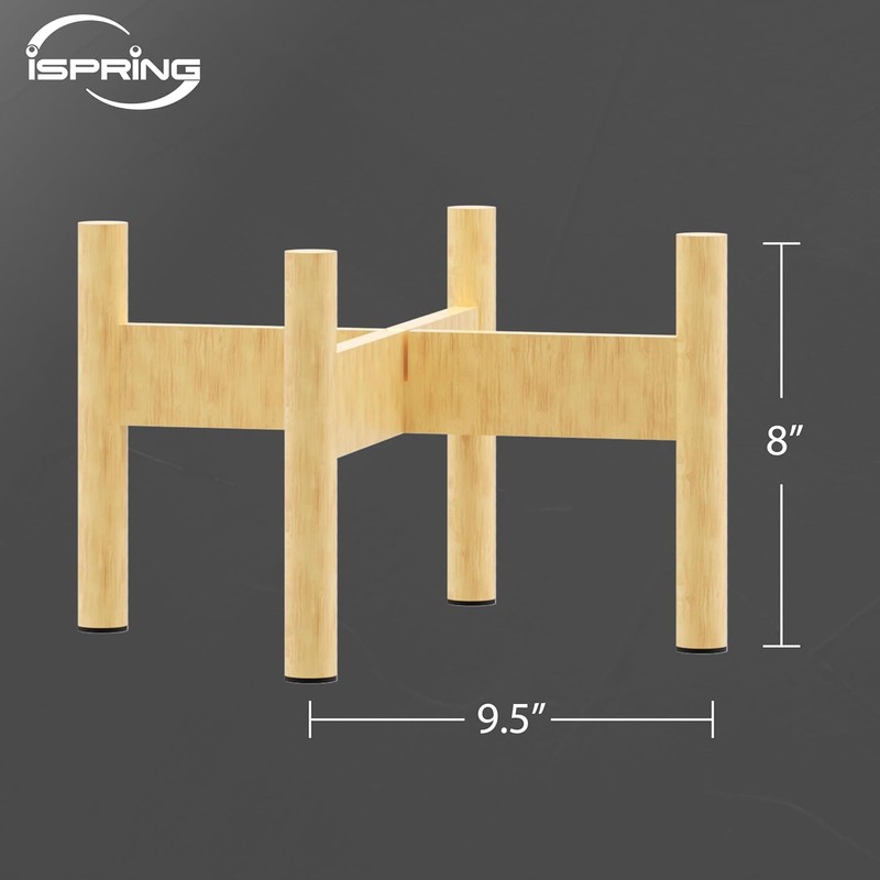 iSpring Wooden Stand for DGF2 Gravity-Fed Stainless Steel Countertop Water