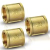 PipeSan Brass Sleeve Fitting 3/4 Inch, 3 Pieces 3/4 Inch