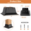 FMhotu 5Pcs 4x4 Post Base, Internal 3.6"x3.6" Heavy Duty Powder-Coated