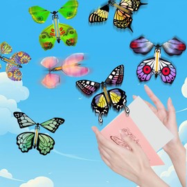 SANYIYIBA 36 Pcs Pop up Cards Painting Butterfly Craft Kit,Flying White Butterflies,Foldable Greeting Cards,Stacking Crayons,Celebration Birthday Wedding Thanksgiving,Party Gift for Friends Family