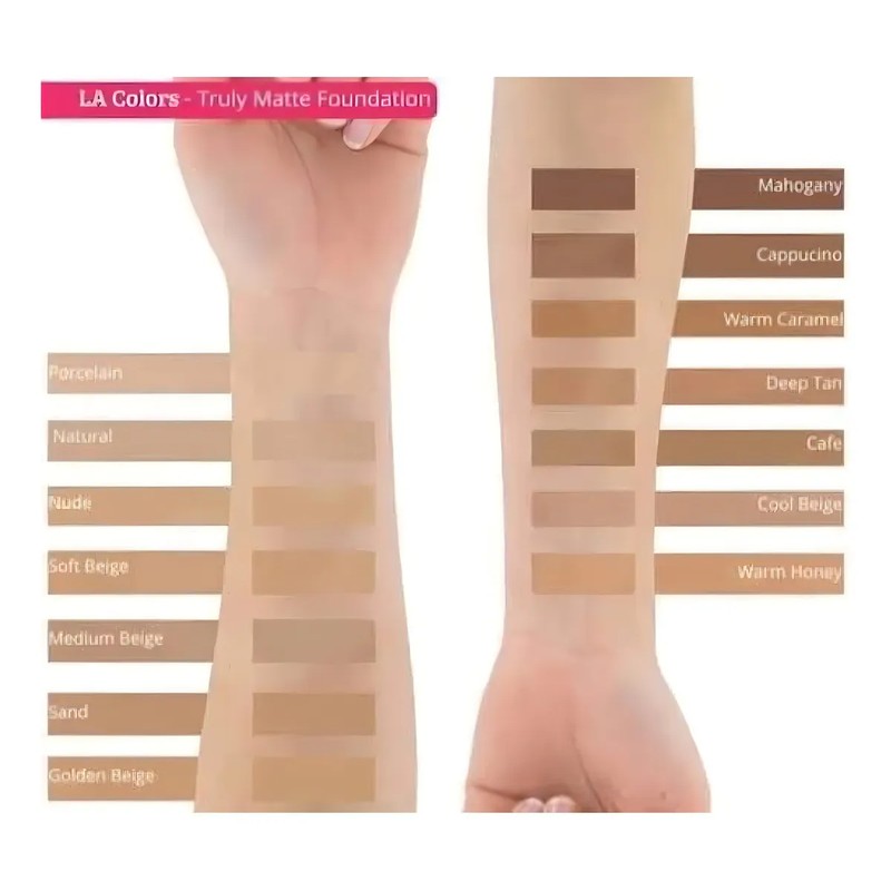 L.A. Colors Truly Matte: Base de Maquillaje Líquida con Acabado