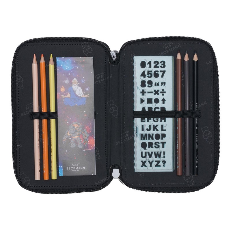 Beckmann Ninja Elements 3 Compartment Pencil Case, Ninja Elements, Pencil