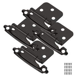 Greoil Stainless Steel Cabinet Hinges (4 Pcs) Hinges for recessed Kitchen Cabinet Doors semi-Concealed Cabinet Hinges Door Hinges Stainless Steel